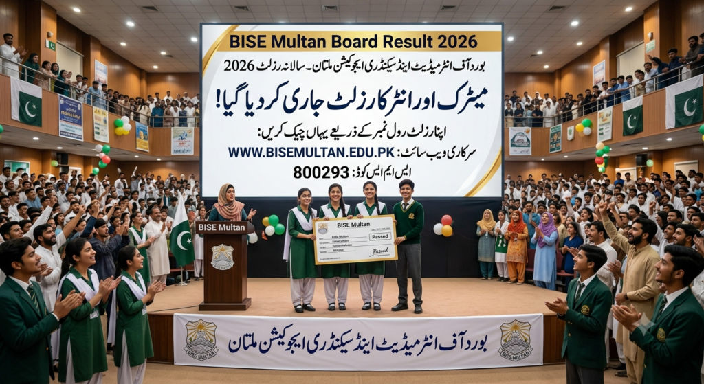 BISE Multan Board Result 2026: Check SSC & HSSC Results Online, via SMS & Gazette