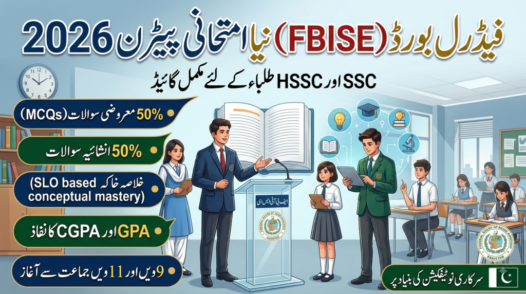 FBISE Introduces New Exam Pattern 2026: Complete Guide for SSC & HSSC Students