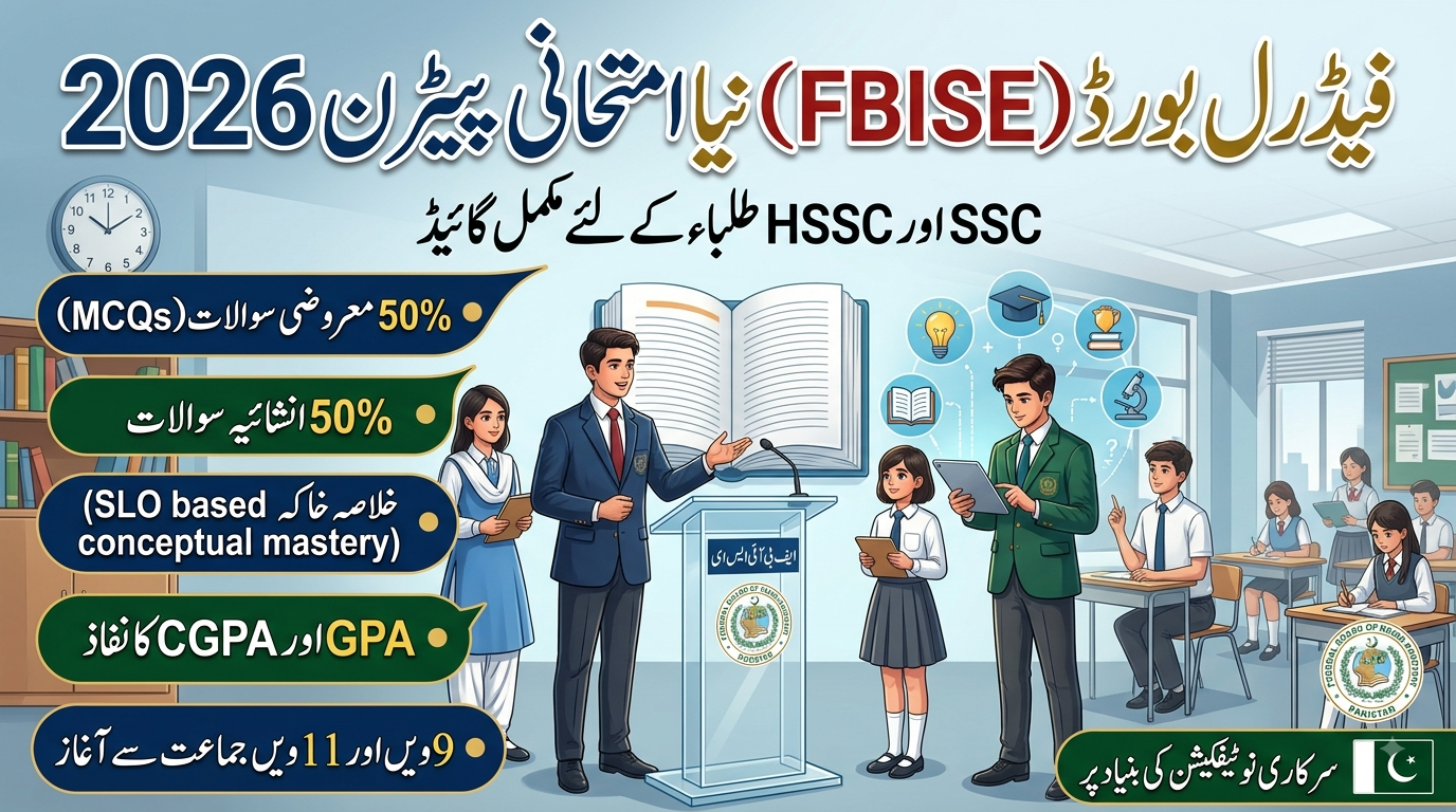 FBISE Introduces New Exam Pattern 2026: Complete Guide for SSC & HSSC Students