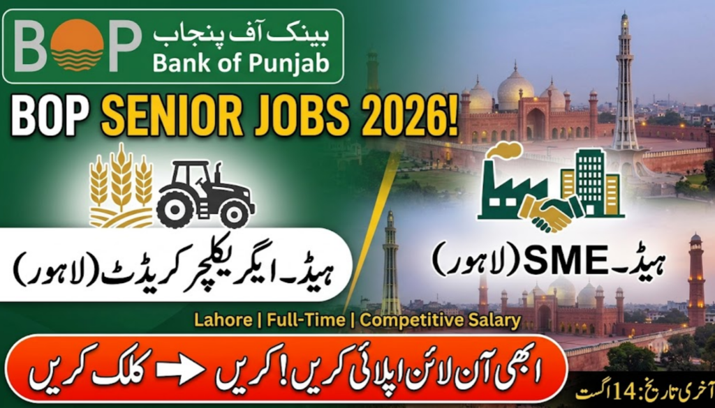 Bank of Punjab BOP Jobs 2026